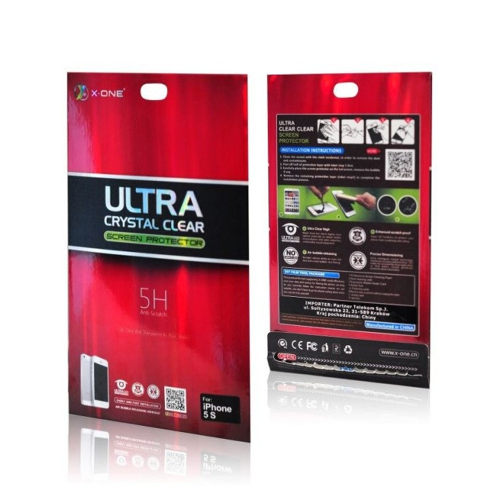 X-One 5H Ultra Crystal Clear iPhone 5/5s 2pcs