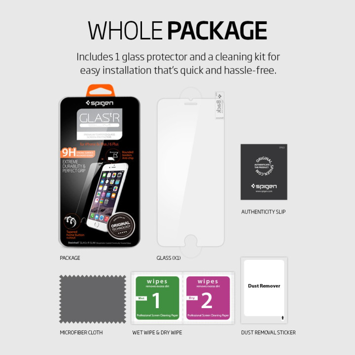 Spigen Protector GLAS.tR SLIM - iPhone 6+/6s+