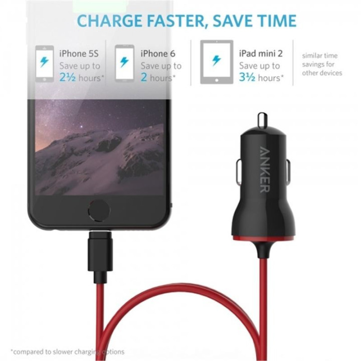 Anker 12W PowerDrive Lightning Car Charger