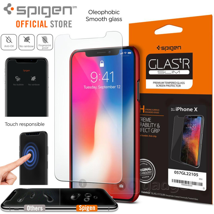 Spigen Screen Protector GLAS.tR SLIM iPhone X