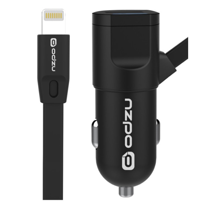Odzu Car Charger with MFi Lightning Cable