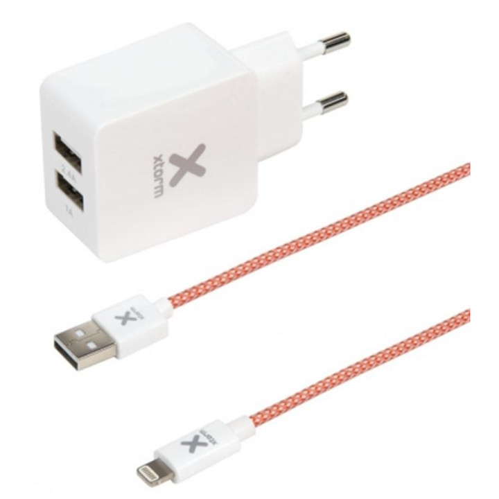 Xtorm AC Adapter 2x USB + Lightning cable 2.4A