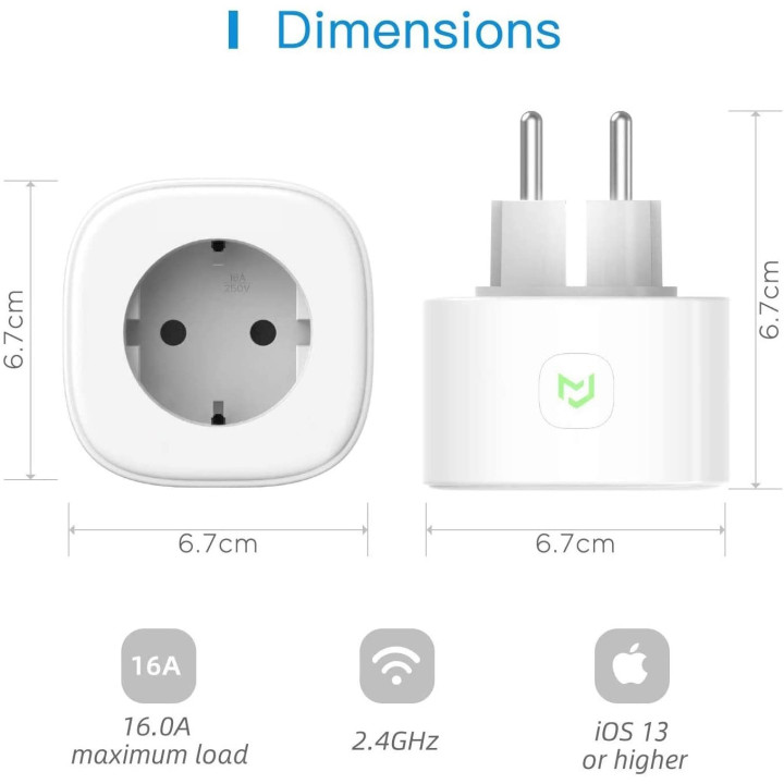 Meross Smart Plug Wi-Fi without energy monitor Apple HK