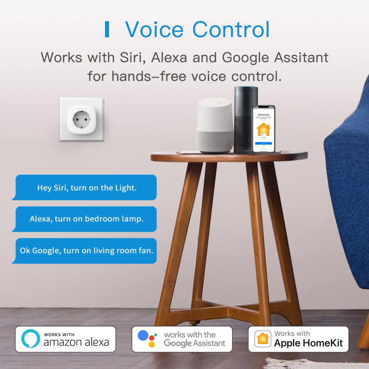 Meross Smart Plug Wi-Fi without energy monitor Apple HK