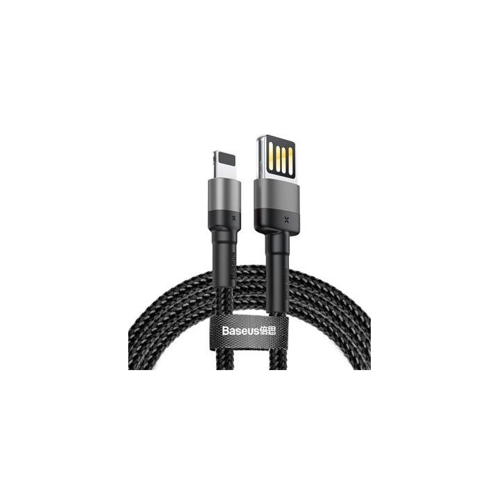 Baseus CALKLF-GG1 Cafule USB to Lightning Double Sided 2.4A 1m Grey/Black