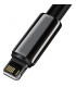 Baseus Tungsten Gold Lightning 2.4A 2m Black