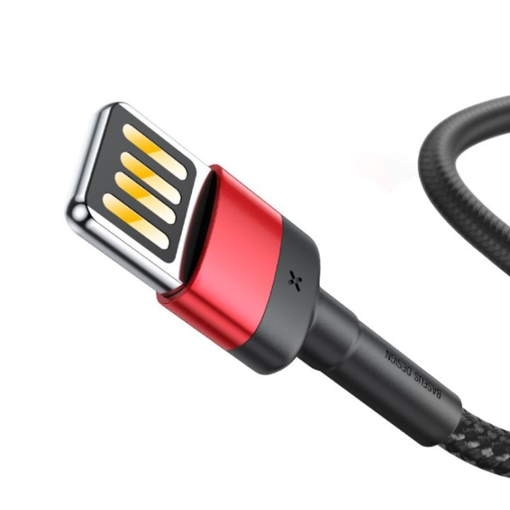 Baseus Cafule USB to Lightning Double Sided 2.4A 1m Red/Black