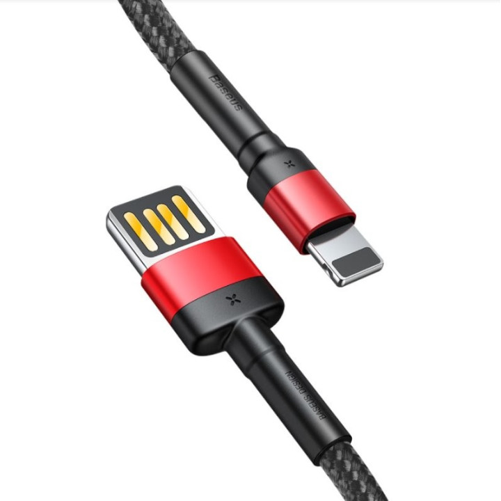Baseus Cafule USB to Lightning Double Sided 2.4A 1m Red/Black