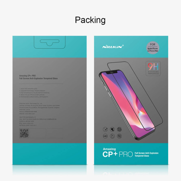 Nillkin Tempered Glass 2.5D CP+ PRO Black iPhone 12/12 Pro