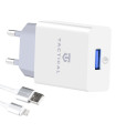 Tactical AR-30 USB-A QC 3.0 2,5A Cestovná Nabíjačka + Opletený Kábel pre iPhone
