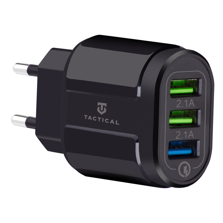 Tactical 13-222 3xUSB-A QC 3.0 3A Cestovná Nabíjačka
