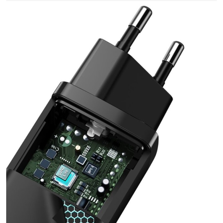 Baseus CCGAN2L-B01 GaN2 Lite Quick Nabíjačka USB + USB-C 65W Black