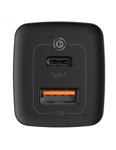 Baseus CCGAN2L-B01 GaN2 Lite Quick Nabíjačka USB + USB-C 65W Black