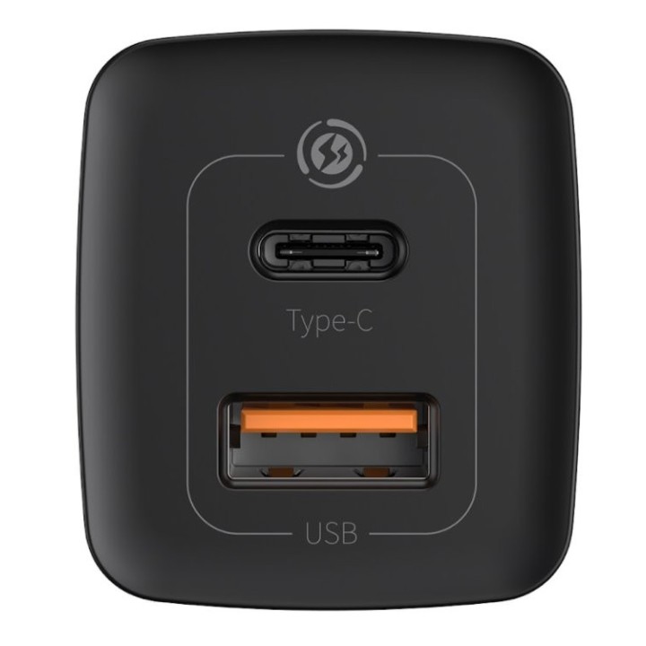 Baseus CCGAN2L-B01 GaN2 Lite Quick Nabíjačka USB + USB-C 65W Black