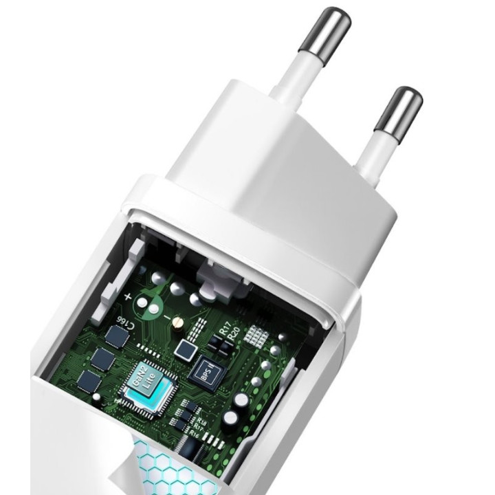 Baseus CCGAN2L-B01 GaN2 Lite Quick Nabíjačka USB + USB-C 65W White