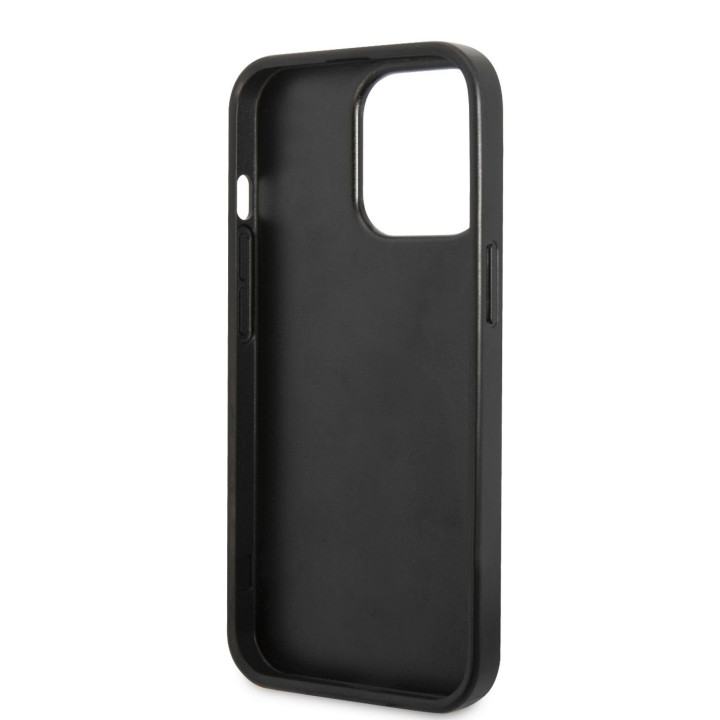 Guess PC/TPU Glitter Flakes Metal Logo Zadný Kryt pre iPhone 14 Pro Black