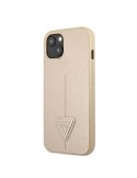 Guess Saffiano Double Card Zadný Kryt pre iPhone 13 Beige