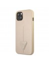 Guess Saffiano Double Card Zadný Kryt pre iPhone 13 Beige