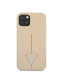 Guess Saffiano Double Card Zadný Kryt pre iPhone 13 Beige