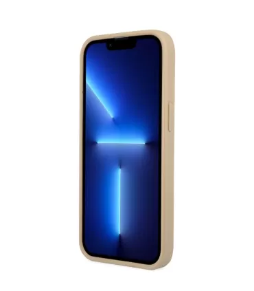 Guess Saffiano Double Card Zadný Kryt pre iPhone 13 Beige