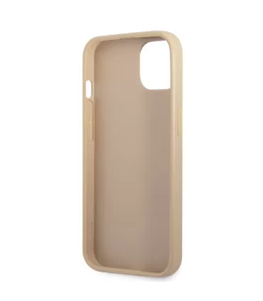Guess Saffiano Double Card Zadný Kryt pre iPhone 13 Beige