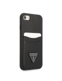 Guess Saffiano Double Card Zadný Kryt pre iPhone 7/8/SE2020/SE2022 Black