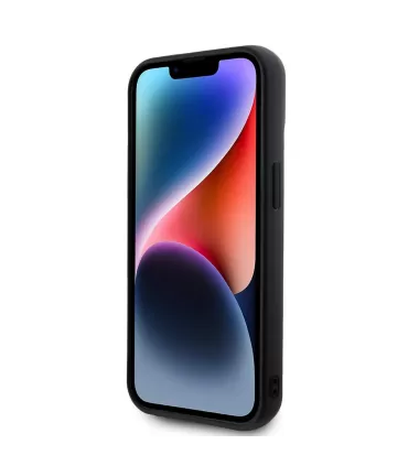 Guess PU Square Mirror Script Logo Zadný Kryt pre iPhone 15