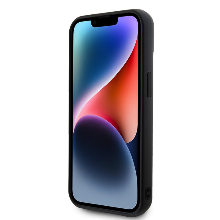 Guess PU Square Mirror Script Logo Zadný Kryt pre iPhone 15