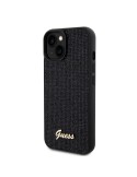Guess PU Square Mirror Script Logo Zadný Kryt pre iPhone 15