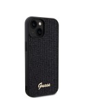 Guess PU Square Mirror Script Logo Zadný Kryt pre iPhone 15