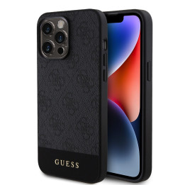 Guess PU 4G Stripe MagSafe Zadný Kryt pre iPhone 15 Pro