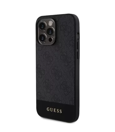 Guess PU 4G Stripe MagSafe Zadný Kryt pre iPhone 15 Pro