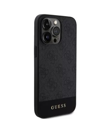 Guess PU 4G Stripe MagSafe Zadný Kryt pre iPhone 15 Pro