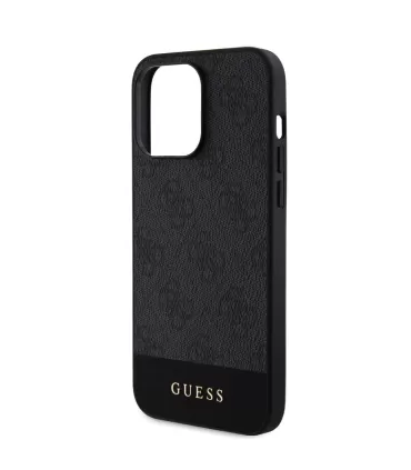Guess PU 4G Stripe MagSafe Zadný Kryt pre iPhone 15 Pro