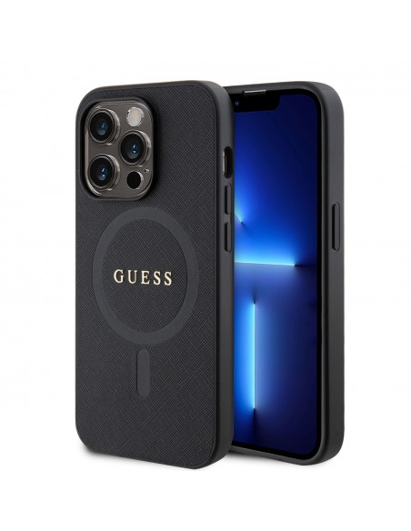 Guess PU Saffiano MagSafe Zadný Kryt pre iPhone 15 Pro