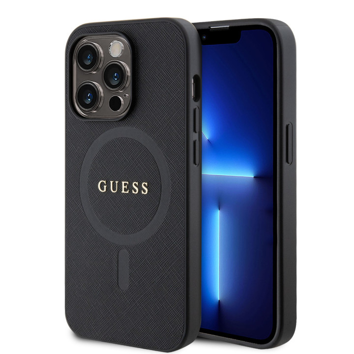 Guess PU Saffiano MagSafe Zadný Kryt pre iPhone 15 Pro
