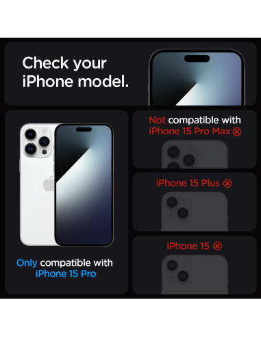 Spigen Glass tR EZ Fit 2 Pack iPhone 15 Pro