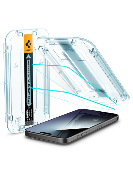 Spigen Glass tR EZ Fit 2 Pack iPhone 15 Pro