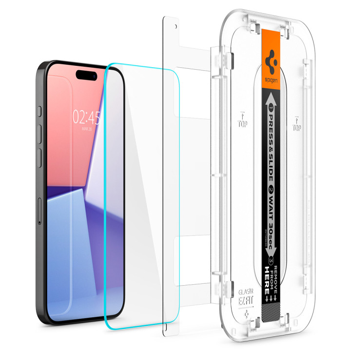 Spigen Glass tR EZ Fit 2 Pack iPhone 15 Pro
