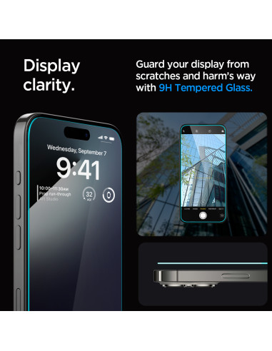 Spigen Glass tR EZ Fit 2 Pack iPhone...