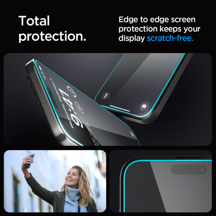Spigen Glass tR EZ Fit 2 Pack iPhone 15 Pro