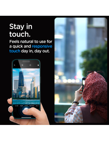 Spigen Glass tR EZ Fit 2 Pack iPhone...