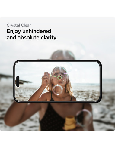 Spigen Glass tR AlignMaster 2 Pack FC Black iPhone 15