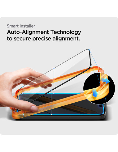 Spigen Glass tR AlignMaster 2 Pack FC Black iPhone 15