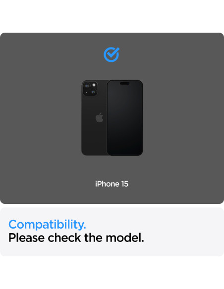 Spigen Glass tR AlignMaster 2 Pack FC Black iPhone 15