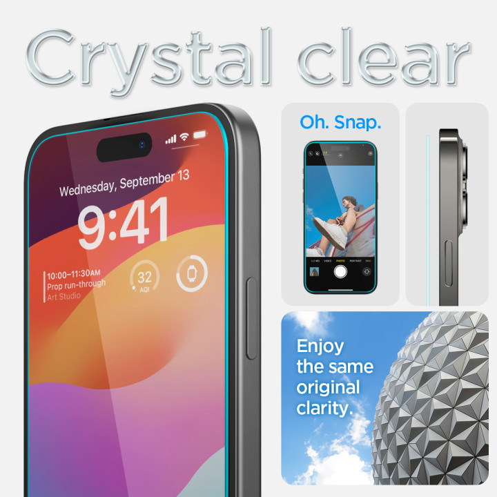 Spigen Glass tR EZ Fit 2 Pack iPhone 15