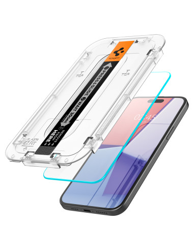 Spigen Glass tR EZ Fit 2 Pack iPhone 15