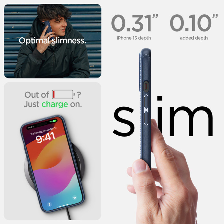 Spigen Mag Armor MagSafe iPhone 15 Navy Blue