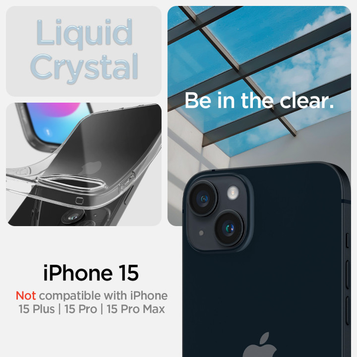 Spigen Liquid Crystal iPhone 15 Crystal Clear
