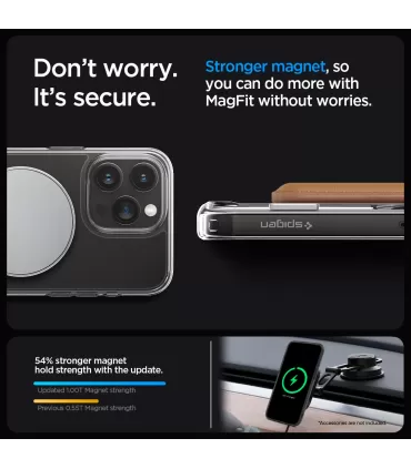 Spigen Ultra Hybrid S MagSafe iPhone 15 Pro Crystal Clear